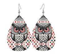 WZYWHJ Love Owl Picture - Orecchini da donna in pelle, con ciondolo a goccia d'acqua, alla moda, idea regalo per le vacanze