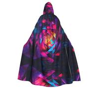 WZYWHJ Mantello con cappuccio a forma di cubo al neon, per cosplay e feste di Halloween, per uomini e donne