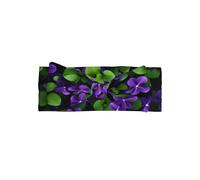 WZYWHJ Mazzo di violette Fasce per capelli con fiocco stampato e accessori elastici per capelli morbidi per neonati e ragazze