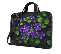 WZYWHJ mazzo di violette Stampa Ultra-sottile portatile monospalla borsa del computer accessori per computer morbido antiurto per laptop, Nero , 15.6 inch