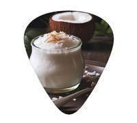 Wzywhj Mellow Coconut Pudding - Plettri per chitarra, 12 pezzi, facili da impugnare, tengono in mano, ukulele, chitarra elettrica o acustica