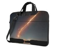 WZYWHJ Meteor Shower Picture Ultra-sottile portatile monospalla borsa per laptop accessori per computer morbido antiurto per laptop, Nero , 14 inch