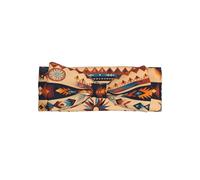 WZYWHJ Modelli vintage americani che stampano fasce per capelli con fiocco e accessori elastici per capelli morbidi per neonati e ragazze