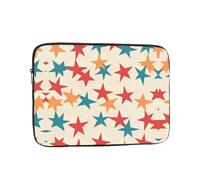 WZYWHJ Molte stelle a cinque punte stampa antiurto portatile custodia per laptop 13 pollici per uomini e donne viaggi d'affari, scuola, ufficio uso quotidiano