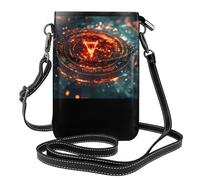 WZYWHJ Mysterious symbols Pattern Borsa da donna in pelle per telefono a tracolla con tracolla regolabile