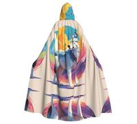 WZYWHJ National Geographic Wolf Prints Aldult Quality Cosplay Poncho con cappuccio mantello per uomini e donne Halloween