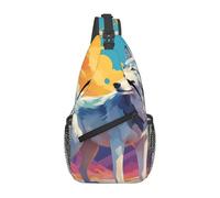 WZYWHJ National Geographic Wolf Prints, borsa a tracolla casual da uomo, con elevata capacità di archiviazione e tracolla regolabile