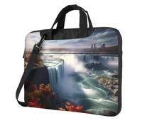 WZYWHJ Niagara Falls Prints - Borsa per laptop con interno morbido, tasche multiple, ideale per uomini, viaggi e lavoro, Nero, 13 inch
