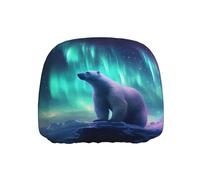 WZYWHJ Northern Lights Polar Bear stampato cuscino testa sedile auto camion General Motors parti copertura protettiva una confezione