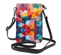 WZYWHJ Pacchetto crossbody della borsa del telefono delle donne di stampa del mosaico di colore con la tracolla regolabile