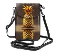 WZYWHJ Pacchetto crossbody in pelle da donna con stampa ananas oro con tracolla regolabile