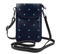 WZYWHJ Pacchetto di cuoio della borsa del telefono delle donne di stampa del fondo blu bello con la tracolla regolabile