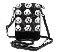 WZYWHJ Panda Pareto Chart Pattern Borsa porta telefono donna in pelle confezione a tracolla regolabile