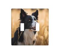 WZYWHJ Pannello decorativo in termoplastica con immagine di Border Collie, per interruttore, non facilmente danneggiabile