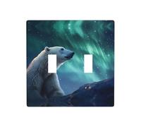 WZYWHJ Pannello in termoplastica stampata con orso polare aurora per interruttore decorativo da parete che non si danneggia facilmente