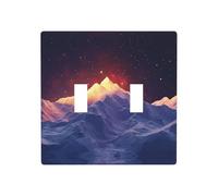 WZYWHJ Pannello termoplastico con immagine delle montagne all'alba per la copertura dell'interruttore, piastra decorativa da parete che non si danneggia facilmente