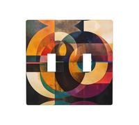 WZYWHJ Pannello termoplastico con stampa di armonia quadrata circolare per pannello frontale decorativo da parete per coperchio interruttore che non è facilmente danneggiato