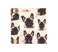 WZYWHJ Pannello termoplastico con stampa di bulldog francese per interruttore decorativo da parete che non si danneggia facilmente