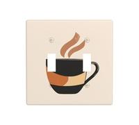 WZYWHJ Pannello termoplastico minimalista per stampa caffè per copertura interruttore piastra frontale decorativa da parete che non è facilmente danneggiata