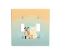 WZYWHJ Pannello termoplastico stampato con animali migliori amici per copertura interruttore piastra frontale decorativa da parete che non si danneggia facilmente