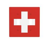 WZYWHJ Pannello termoplastico stampato con bandiera svizzera per la copertura dell'interruttore, piastra frontale decorativa da parete che non si danneggia facilmente