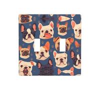 WZYWHJ Pannello termoplastico stampato con bulldog francese per copertura interruttore piastra frontale decorativa da parete che non si danneggia facilmente