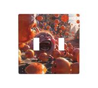 WZYWHJ Pannello termoplastico stampato con frutta pazza per la copertura dell'interruttore, piastra frontale decorativa da parete che non si danneggia facilmente