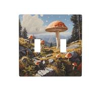WZYWHJ Pannello termoplastico stampato con funghi sulla collina per la copertura dell'interruttore, piastra decorativa da parete che non si danneggia facilmente