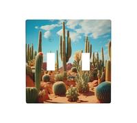 WZYWHJ Pannello termoplastico stampato con il territorio del cactus per la copertura dell'interruttore, piastra decorativa da parete che non è facilmente danneggiata