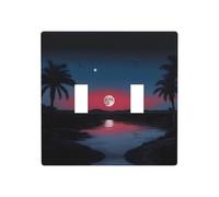 WZYWHJ Pannello termoplastico stampato con luna piena di notte per copertura interruttore piastra frontale decorativa da parete che non si danneggia facilmente