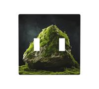 WZYWHJ Pannello termoplastico stampato con muschio sulle rocce per la copertura dell'interruttore, piastra frontale decorativa da parete che non si danneggia facilmente