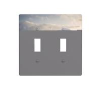 WZYWHJ Pannello termoplastico stampato con pinguini che scivolano sul ghiaccio per la copertura dell'interruttore, piastra decorativa da parete che non si danneggia facilmente