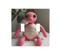 WZYWHJ Pannello termoplastico stampato con tartaruga rosa per copertura interruttore piastra frontale decorativa da parete che non è facilmente danneggiata