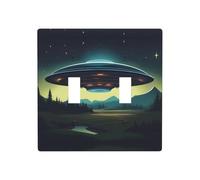 WZYWHJ Pannello termoplastico stampato UFO at Night per copertura interruttore piastra frontale decorativa da parete che non si danneggia facilmente