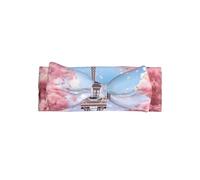 WZYWHJ Parigi Street Torre Eiffel rosa floreale Picture Baby Bow fasce ed elastico morbido accessori per capelli per neonati e ragazze