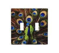 WZYWHJ Pavone allarga la coda pannello termoplastico per la copertura dell'interruttore Pannello decorativo da parete che non è facilmente danneggiato