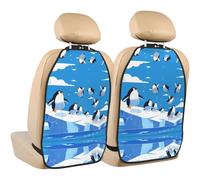 WZYWHJ Penguins on the Iceberg - Cuscino per seggiolino auto con stampa di pinguini sull'Iceberg, 2 pezzi, protezione multifunzionale dopo l'installazione