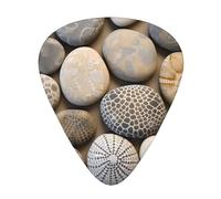Wzywhj Petoskey Stone - Plettri per chitarra, 12 pezzi, facili da impugnare, tengono in mano, ukulele, chitarra elettrica o acustica