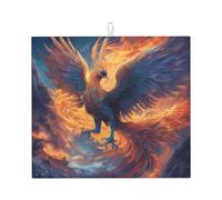 WZYWHJ Phoenix Nirvana Prints, tappetino scolapiatti per cucina: realizzato in spugna assorbente, con cordino per appenderlo, 45,7 x 40,6 cm