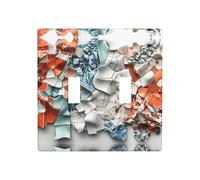 WZYWHJ Piastra da parete decorativa in ceramica, con frammenti di pixel, 11,4 x 11,4 cm, resistente ed elegante, per aree residenziali e commerciali