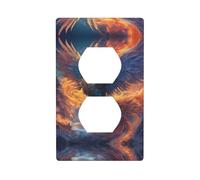 WZYWHJ Piastra decorativa da parete a doppia presa, facile da installare, ideale per aree residenziali e commerciali, 11,4 x 7,9 cm, stampa Phoenix Nirvana