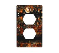 WZYWHJ Piastra decorativa da parete a doppia presa, facile da installare, ideale per aree residenziali e commerciali, 11,4 x 7,5 cm, in città e paesi