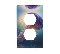 WZYWHJ Piastra decorativa da parete a doppia presa, facile da installare, ideale per aree residenziali e commerciali, 11,4 x 7,9 cm, con bellissimo motivo a meduse