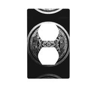 WZYWHJ Piastra decorativa da parete a doppia presa, facile da installare, ideale per aree residenziali e commerciali, 11,4 x 7,9 cm, modello Quantum Ring