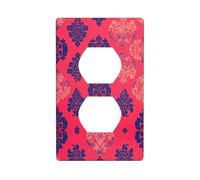 WZYWHJ Piastra decorativa da parete a doppia presa, facile da installare, ideale per aree residenziali e commerciali, 11,4 x 7,5 cm, con motivi colorati tagliati in carta