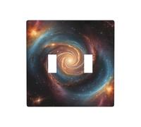 WZYWHJ Piatto decorativo da parete con anello a stella, motivo vortice cosmico, 11,4 x 11,4 cm, resistente ed elegante, per aree residenziali e commerciali