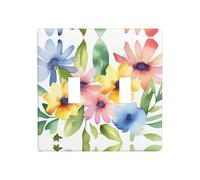 WZYWHJ Piatto decorativo da parete con fiori e foglie, 11,4 x 11,4 cm, resistente ed elegante, per aree residenziali e commerciali