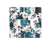 WZYWHJ Piatto decorativo da parete con motivo a fiori di rosa, 11,4 x 11,4 cm, resistente ed elegante, per aree residenziali e commerciali