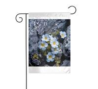 Wzywhj Piccoli fiori nelle crepe delle rocce immagine estate giardino bandiera doppia faccia decorazione cortile 30,5 x 45,7 cm