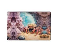 WZYWHJ Piccolo granchio sotto le rocce stampato antiscivolo tappeto tappeto 91,4 x 61 cm per soggiorno, ufficio, tavolino da caffè, letto, balcone